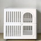 Portable Interactive Dog House Indoor Waterproof Large Dog Crate Comfortable Dog Kennel 360 ° Universal Wheel Pet Products