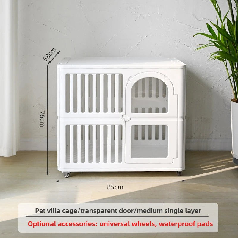 Portable Interactive Dog House Indoor Waterproof Large Dog Crate Comfortable Dog Kennel 360 ° Universal Wheel Pet Products