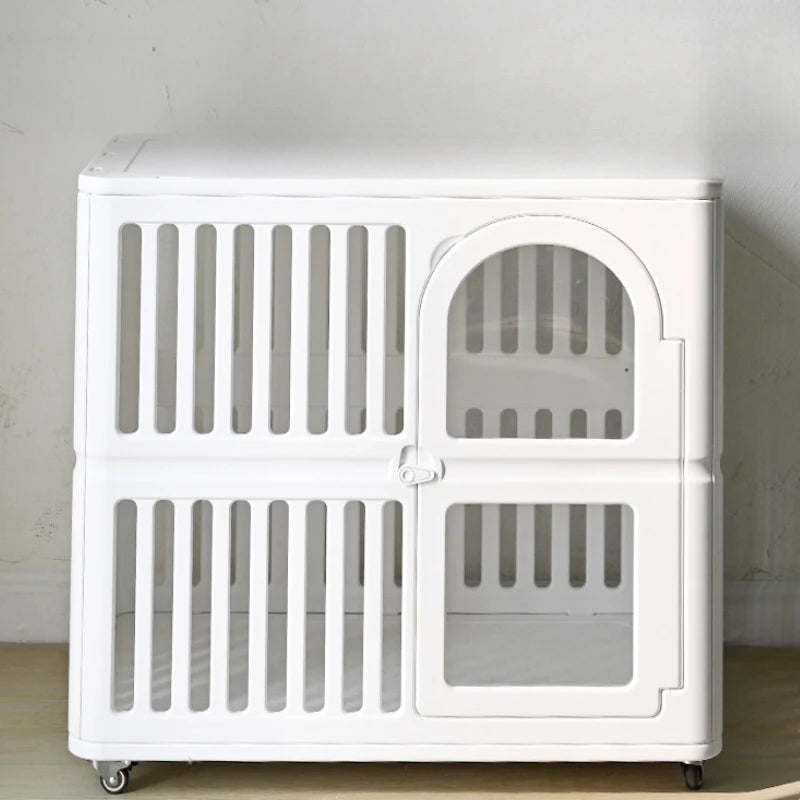 Portable Interactive Dog House Indoor Waterproof Large Dog Crate Comfortable Dog Kennel 360 ° Universal Wheel Pet Products