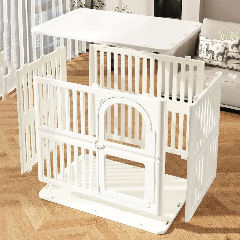 Portable Interactive Dog House Indoor Waterproof Large Dog Crate Comfortable Dog Kennel 360 ° Universal Wheel Pet Products