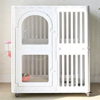 Portable Interactive Dog House Indoor Waterproof Large Dog Crate Comfortable Dog Kennel 360 ° Universal Wheel Pet Products