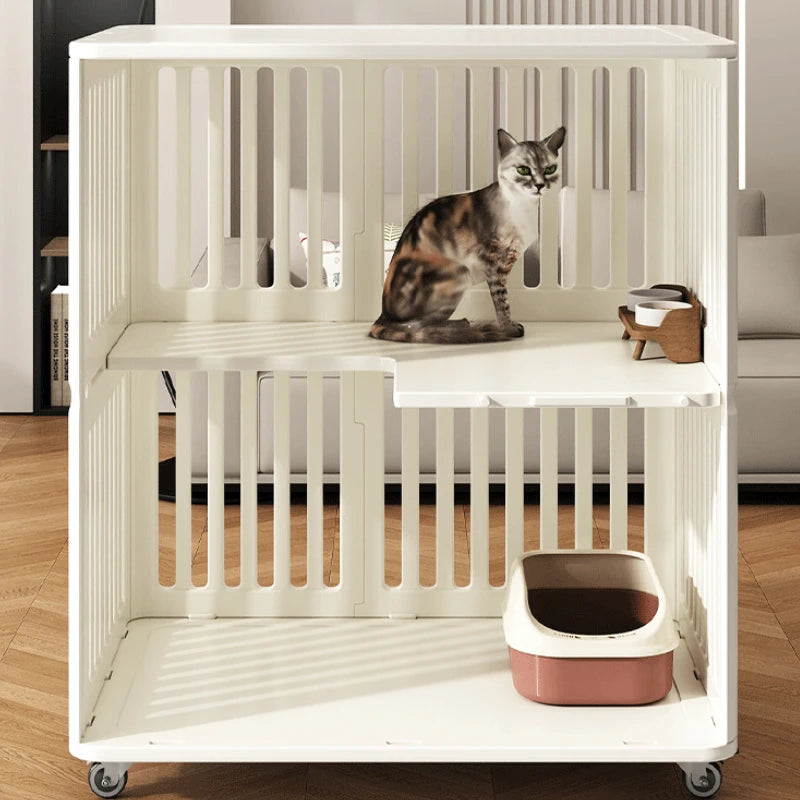 Portable Interactive Dog House Indoor Waterproof Large Dog Crate Comfortable Dog Kennel 360 ° Universal Wheel Pet Products
