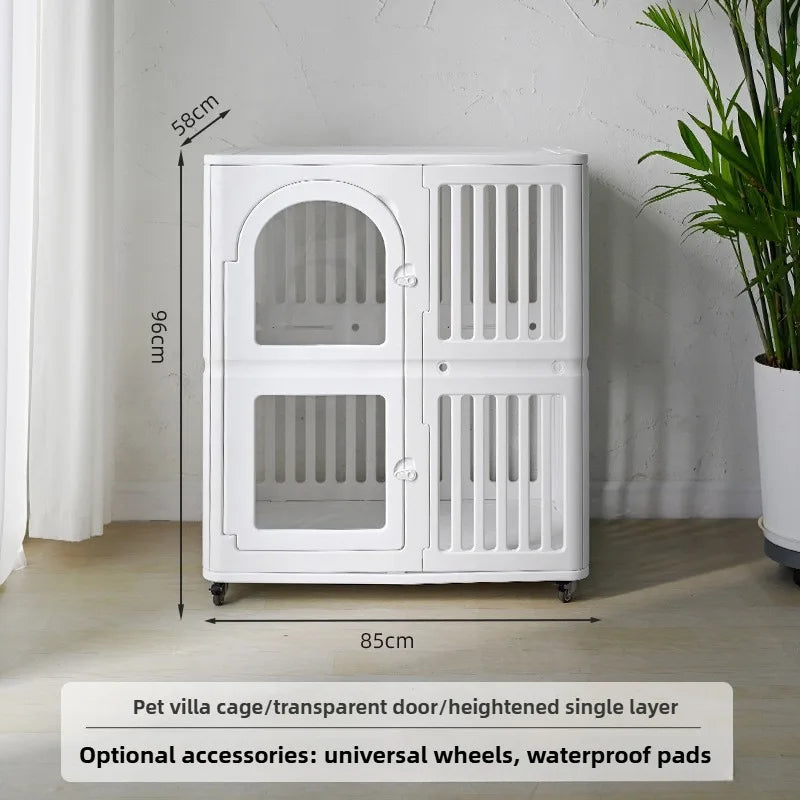 Portable Interactive Dog House Indoor Waterproof Large Dog Crate Comfortable Dog Kennel 360 ° Universal Wheel Pet Products