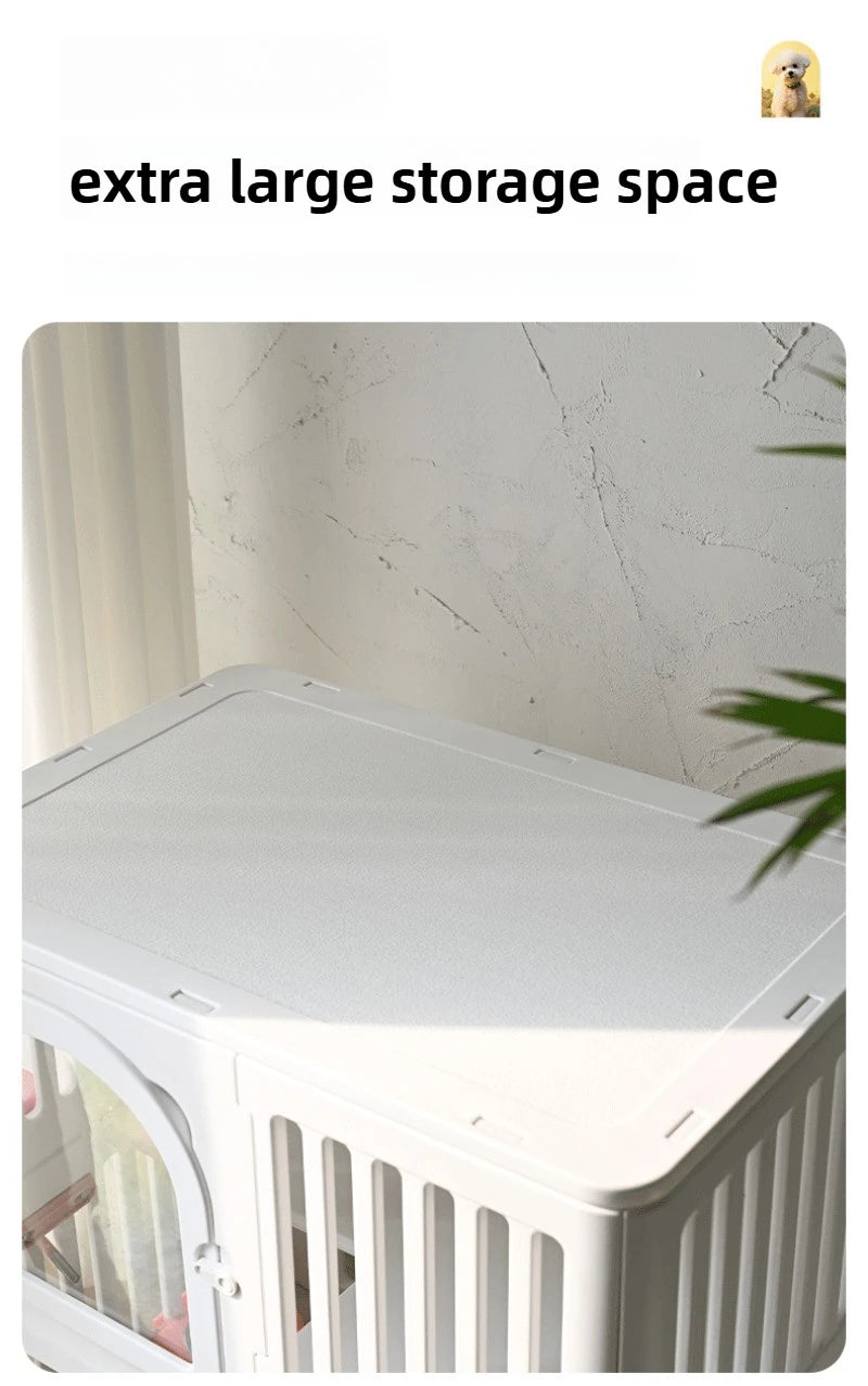 Portable Interactive Dog House Indoor Waterproof Large Dog Crate Comfortable Dog Kennel 360 ° Universal Wheel Pet Products