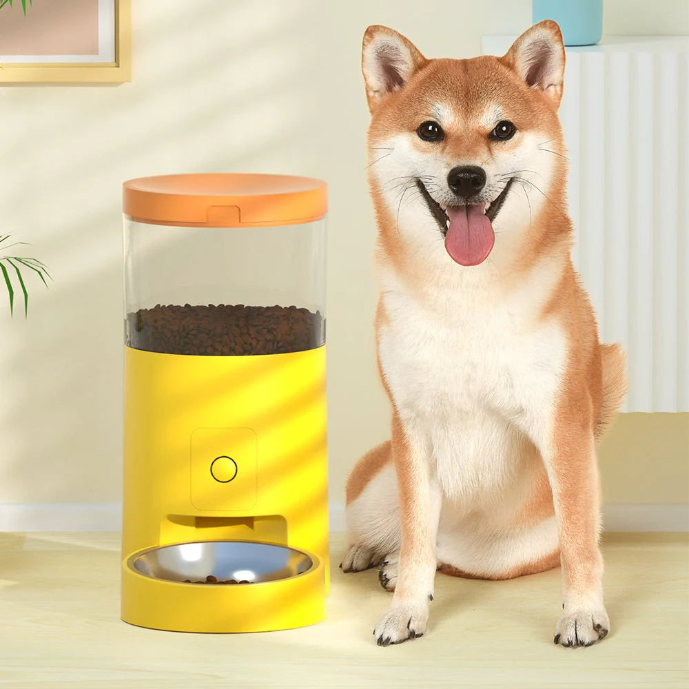 HEYBO Automatic Cat Feeder Wi-Fi Rechargeable Cats Food Dispenser with 30-Day Life