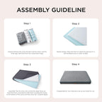 Bedsure Orthopedic Dog Bed Large Sized Dog - Memory Foam Pet Mattress with Removable Washable Cover and Egg Crate Foam, Thick Flat Suitable for Pet up to 65 Lbs, 36X27X3.5 Inches, Grey